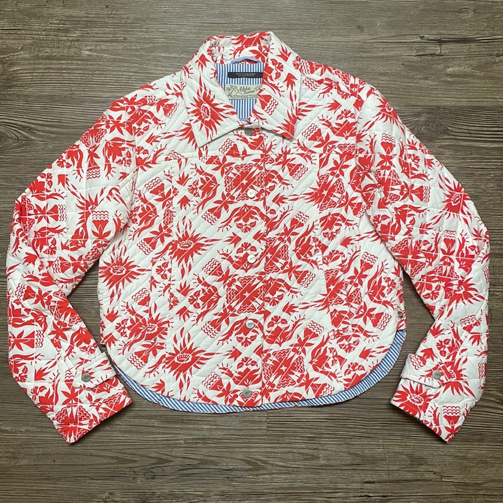 Scotch & Soda Aloha Print Quilted Resort Jacket